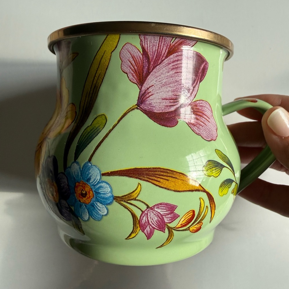 MacKenzie-Childs Floral Enamelware Mug